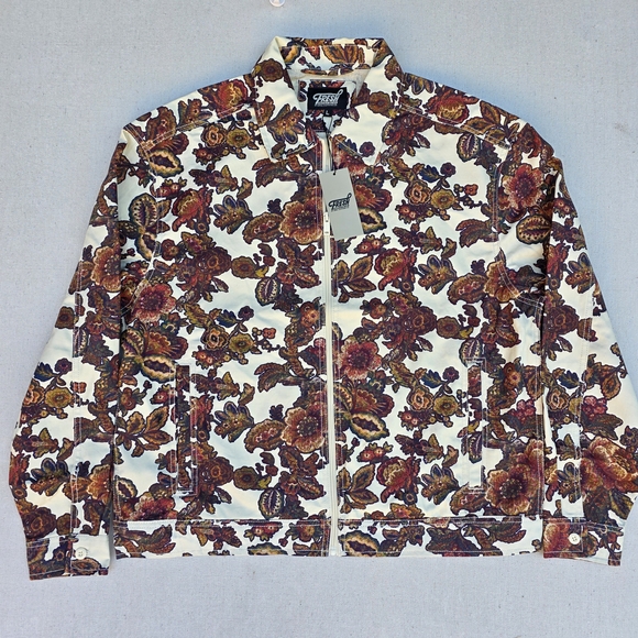 Men's Floral Print Jacket - Picture 1 of 8
